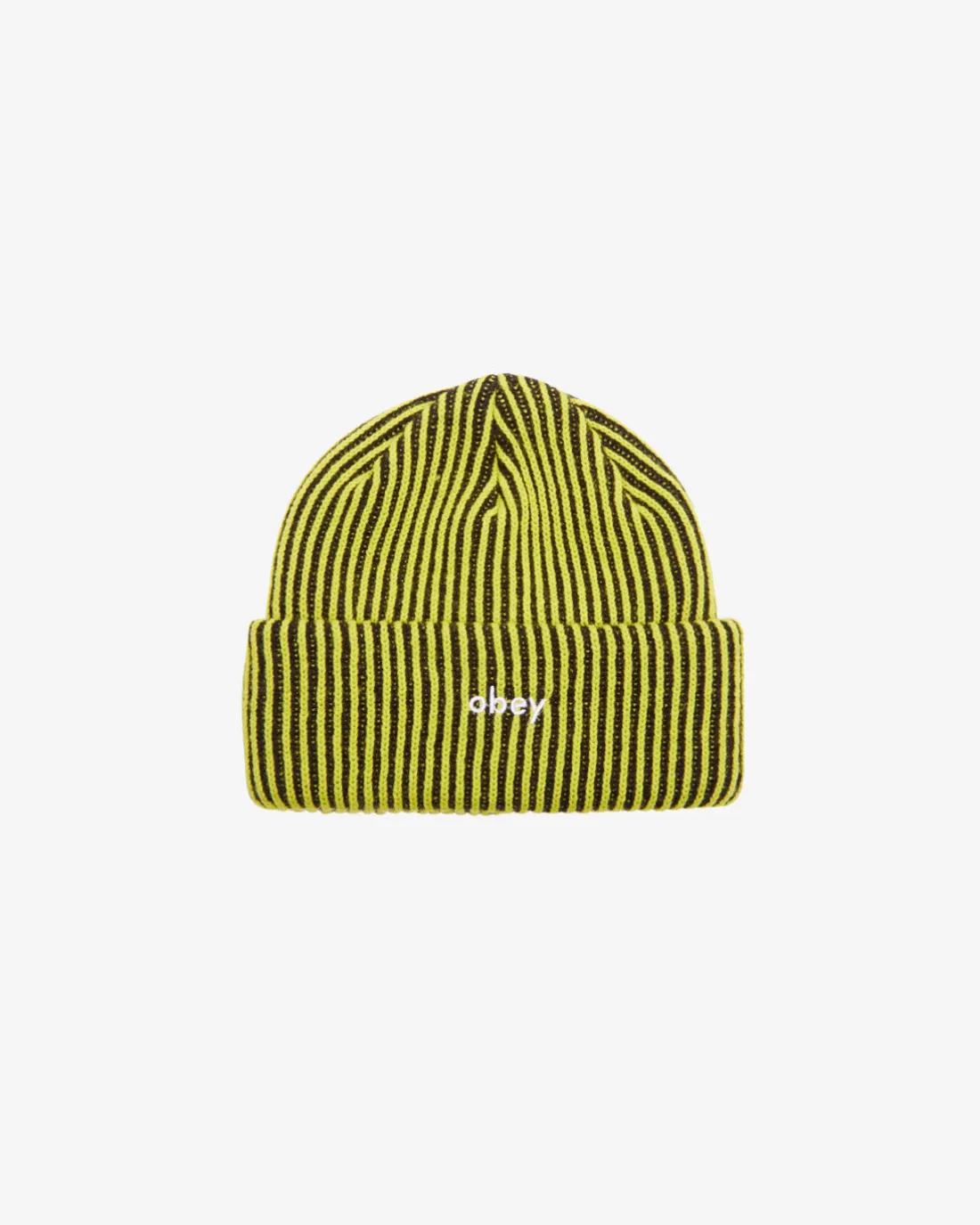 BOWERY II TONE RIB BEANIE*OBEY Clothing Clearance