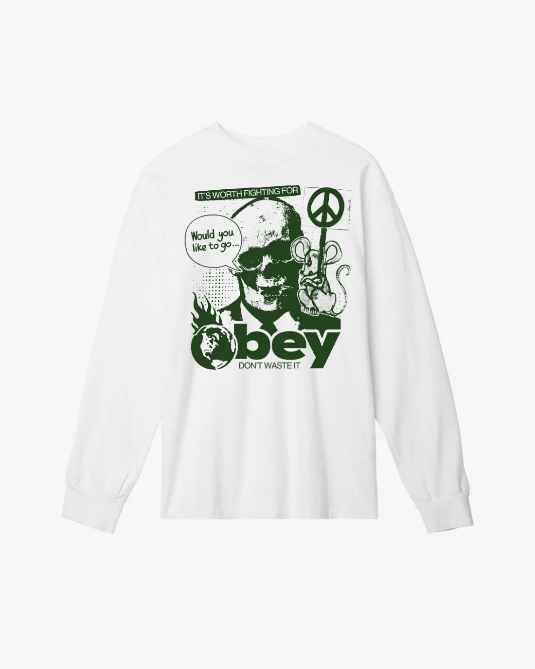 DONT WASTE IT HEAVYWEIGHT LS T-SHIRT*OBEY Clothing Best