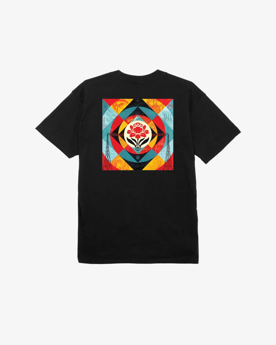 GEOMETRIC POWER CANVAS CLASSIC T-SHIRT*OBEY Clothing New