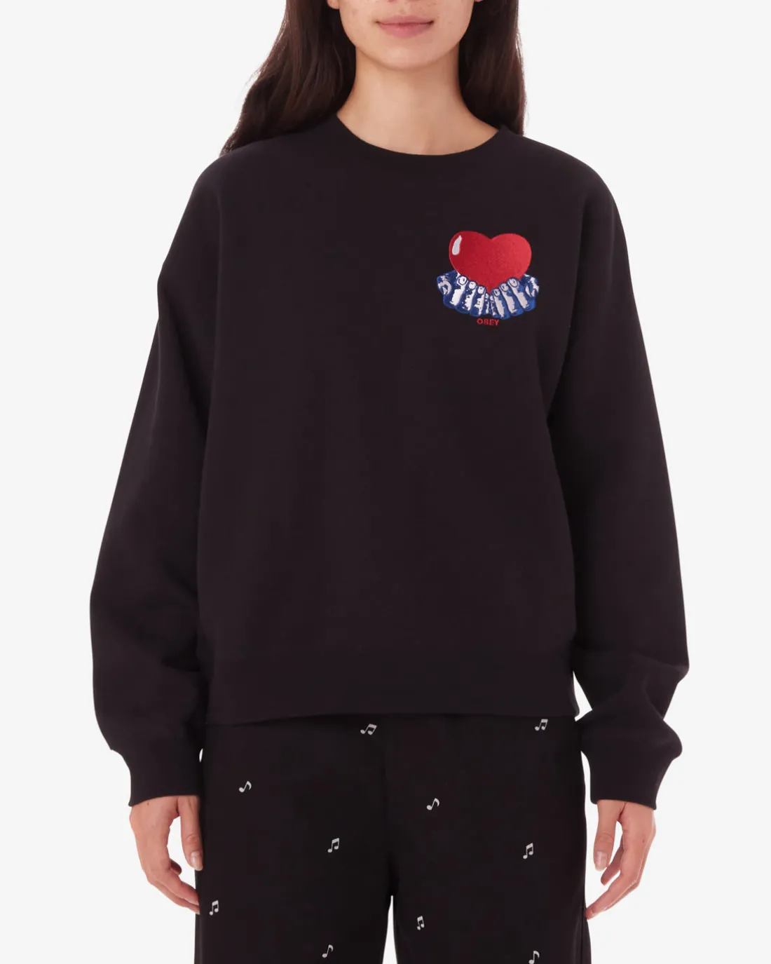 HEART CREWNECK*OBEY Clothing Outlet