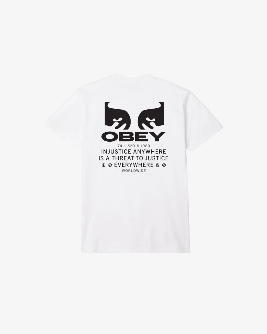 JUSTICE EVERYWHERE CLASSIC T-SHIRT*OBEY Clothing Clearance