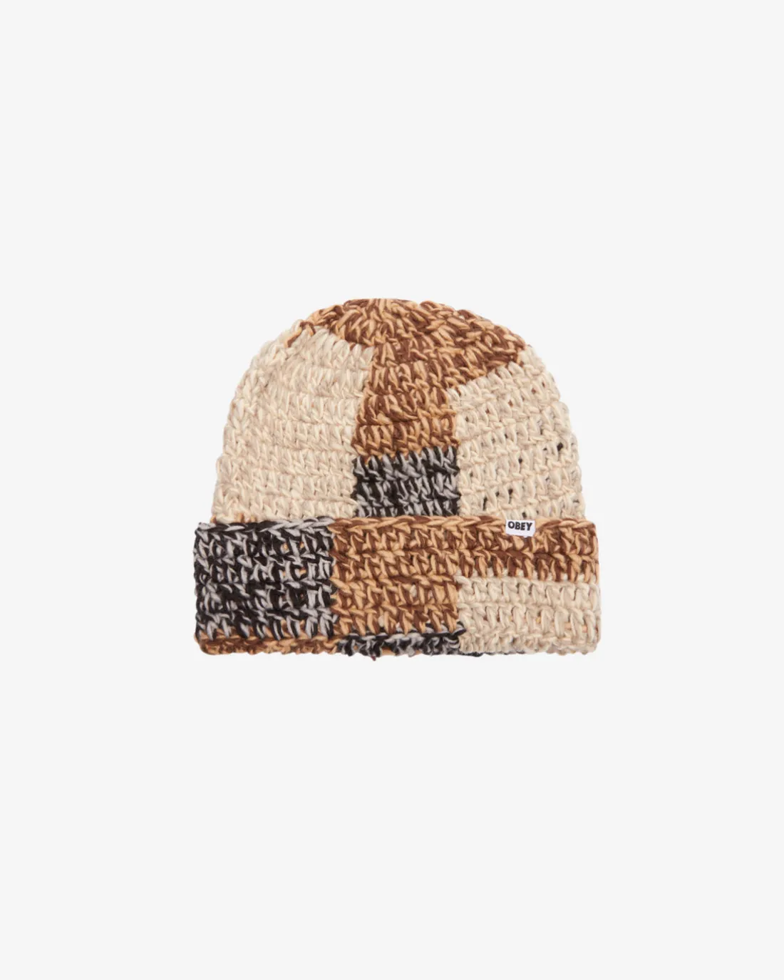 PATCHWORK RIB BEANIE*OBEY Clothing Flash Sale