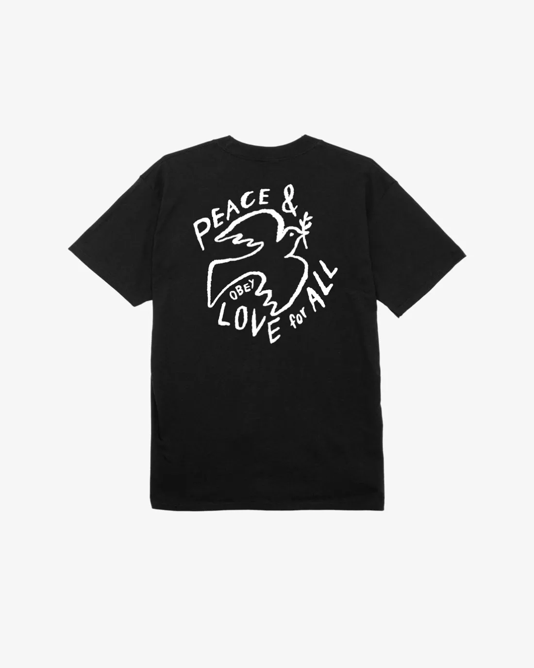 PEACE & LOVE FOR ALL CLASSIC T-SHIRT*OBEY Clothing Best Sale