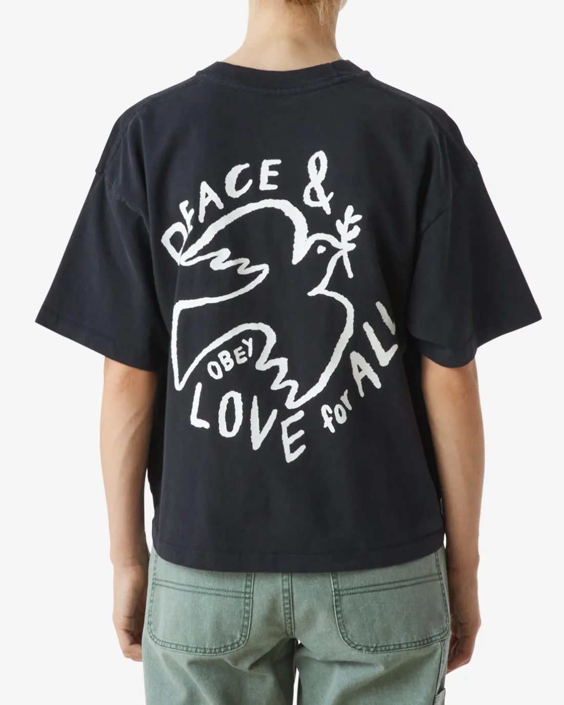 PEACE & LOVE FOR ALL DOVE RAEGAN T-SHIRT*OBEY Clothing Store