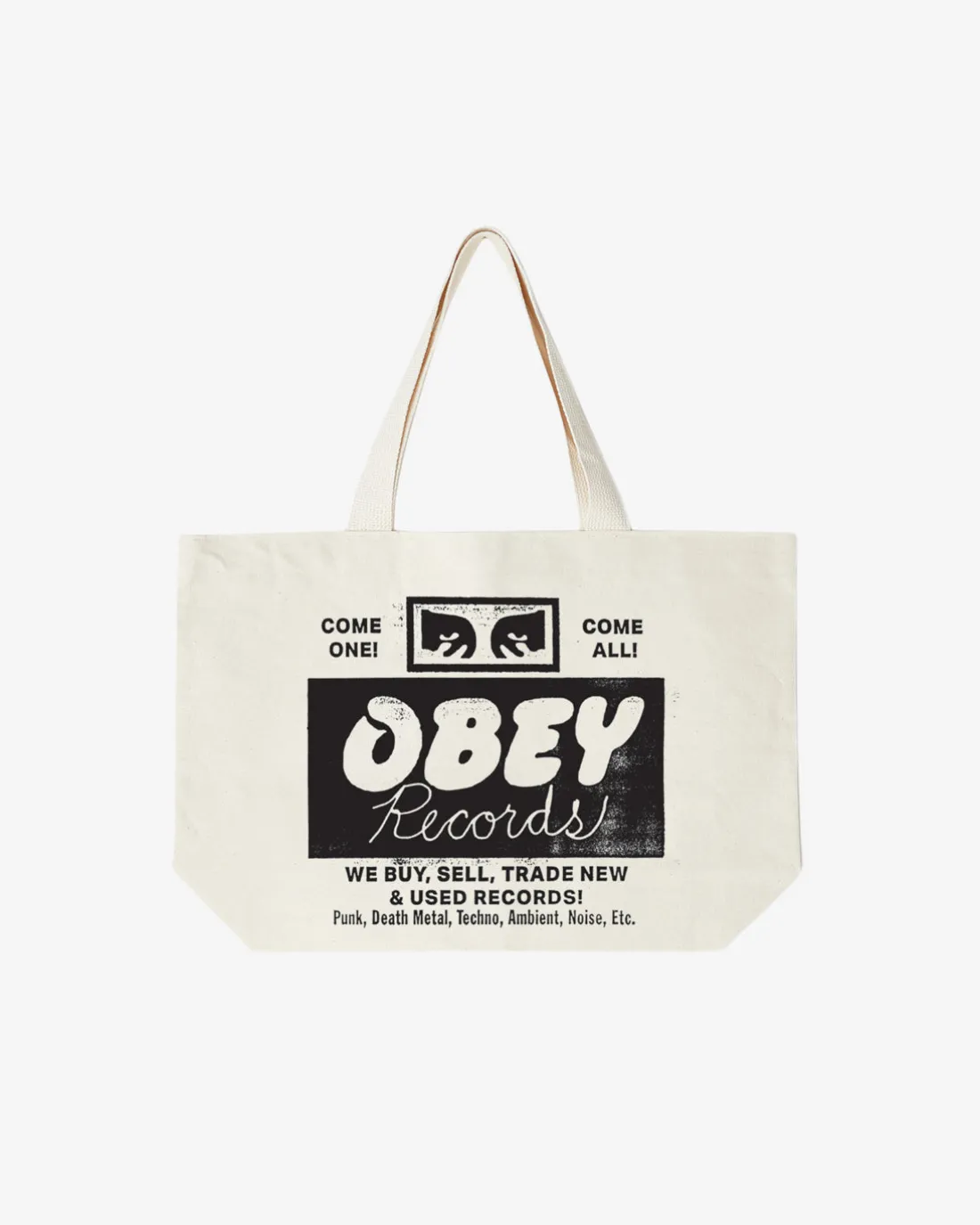 RECORDS BUY, SELL, TRADE TOTE*OBEY Clothing Flash Sale