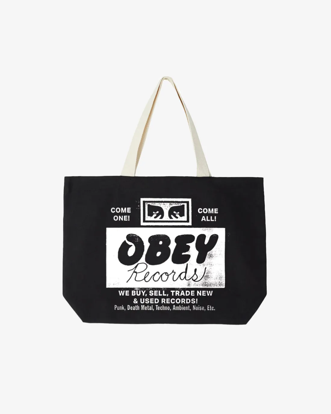 RECORDS BUY, SELL, TRADE TOTE*OBEY Clothing Flash Sale