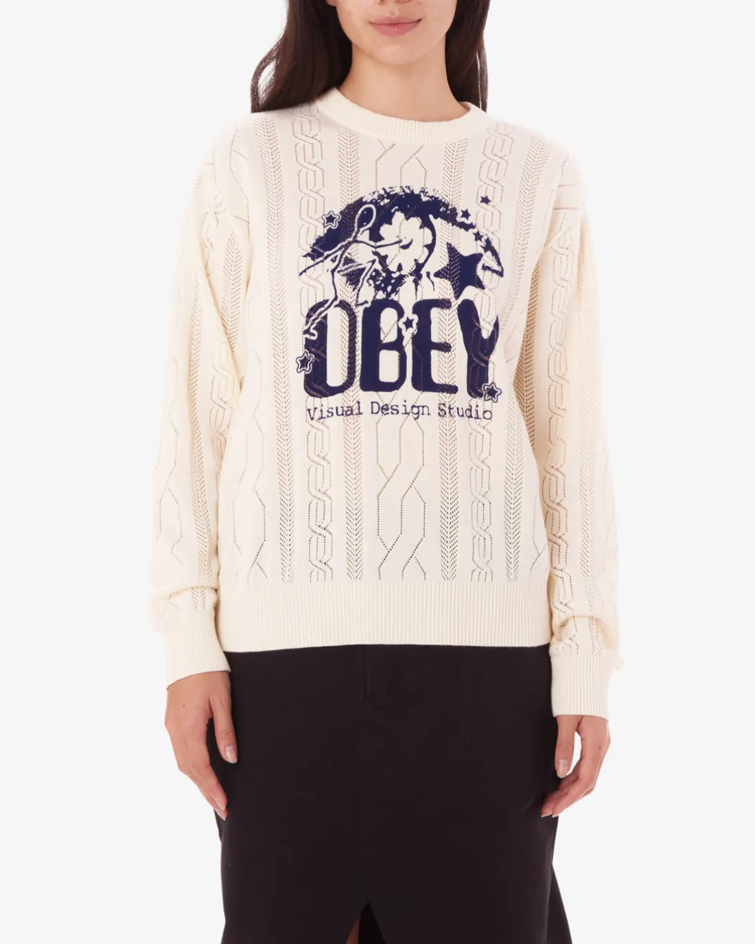 STUDIO CREWNECK SWEATER*OBEY Clothing Flash Sale